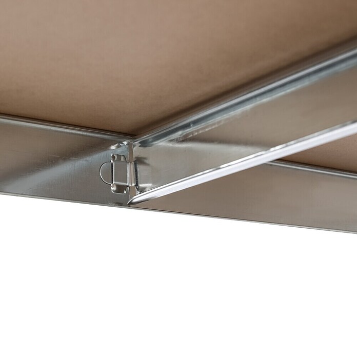 Schulte Schwerlastregal (H x B x T: 180 x 130 x 45 cm, Traglast pro Boden: 150 kg, Anzahl Böden: 5 Stk., Stecken, Silber) | BAUHAUS