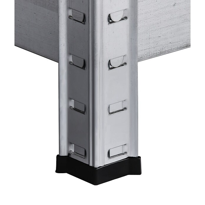 Schulte Schwerlastregal (H x B x T: 180 x 130 x 45 cm, Traglast pro Boden: 150 kg, Anzahl Böden: 5 Stk., Stecken, Silber) | BAUHAUS