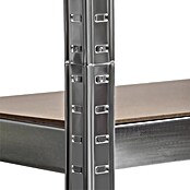 Schulte Schwerlastregal (H x B x T: 180 x 160 x 60 cm, Traglast pro Boden: 250 kg, Anzahl Böden: 4 Stk., Stecken, Silber) | BAUHAUS