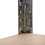 Schulte Schwerlastregal (H x B x T: 180 x 160 x 60 cm, Traglast pro Boden: 250 kg, Anzahl Böden: 4 Stk., Stecken, Silber) | BAUHAUS