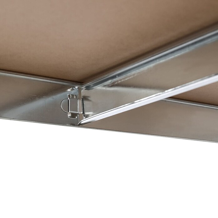 Schulte Schwerlastregal (H x B x T: 180 x 160 x 60 cm, Traglast pro Boden: 250 kg, Anzahl Böden: 4 Stk., Stecken, Silber) | BAUHAUS