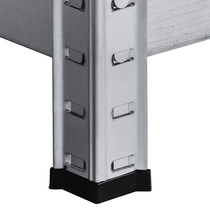 Schulte Schwerlastregal (H x B x T: 180 x 160 x 60 cm, Traglast pro Boden: 250 kg, Anzahl Böden: 4 Stk., Stecken, Silber) | BAUHAUS