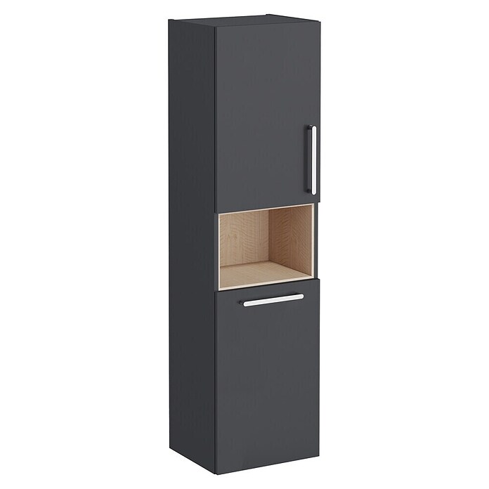 VitrA Bad-Hochschrank Root Flat (B x T x H: 42 x 36 x 155 cm, Anthrazit, DIN Anschlag: Links) | BAUHAUS