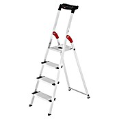 Hailo Stufenstehleiter XXL (Arbeitshöhe: 2,6 m, Anzahl Tritte: 4 Stufen, Tiefe Stufen: 130 mm, Aluminium)