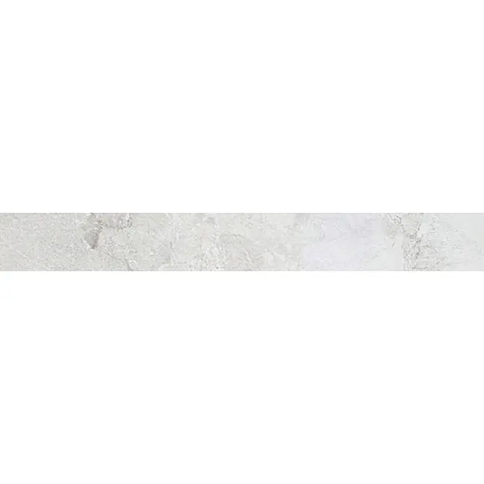 Sockelfliese Monte - 7 x 60 cm, Bianco, Matt - Hellgraue, dezent melierte Textur.
