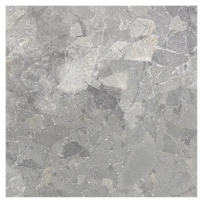 Feinsteinzeugfliese Monte - 60 x 60 cm, Grigio, Matt - Graue Fliese in Terrazzo-Optik.