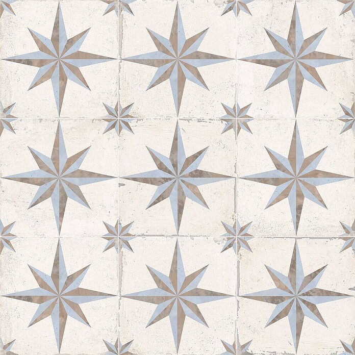 Feinsteinzeugfliese Vichy (24,8 x 24,8 cm, Weiß/Grau, Matt) | BAUHAUS