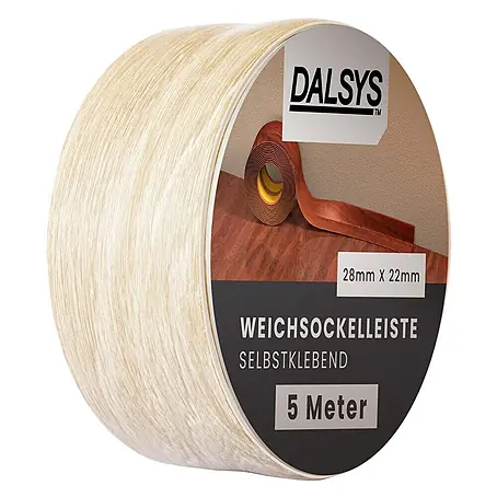 Dalsys  Weichsockelleiste 5m Weichsockelleiste selbstklebend Eiche hell