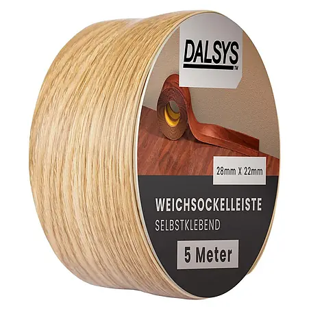 Dalsys  Weichsockelleiste 5m Weichsockelleiste selbstklebend Eiche