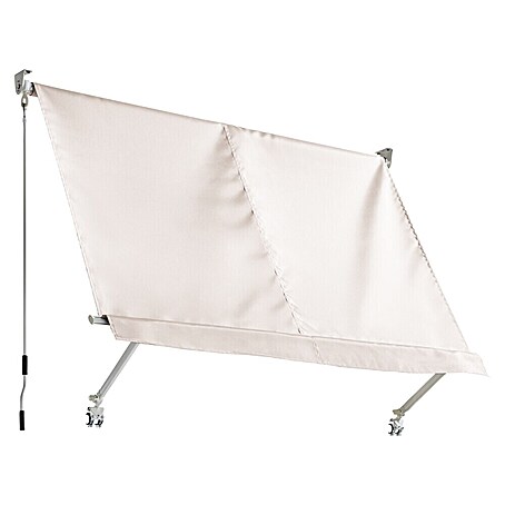 Sunfun Balkonverschattung / Balkonmarkise (Beige, Breite: 2,45 m, Ausfall: 2,45 m)