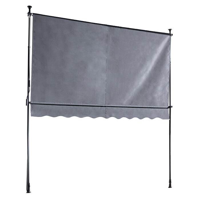 Sunfun Klemmmarkise / Senkrechtmarkise (Anthrazit, Breite: 2,5 m, Ausfall: 1,3 m) | BAUHAUS