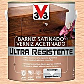 V33 Barniz para madera Satinado Ultra Resistente (Incoloro, Satinado, 2,5 l)
