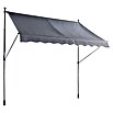 Sunfun Klemmmarkise (Grau, Breite: 2,5 m, Ausfall: 1,3 m) | BAUHAUS