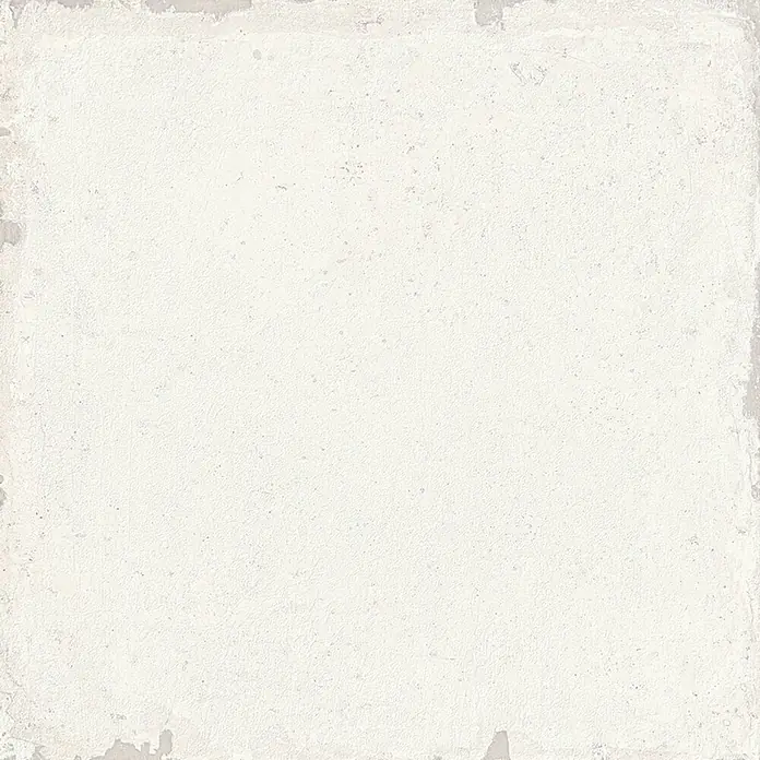 Feinsteinzeugfliese Calma Blanco - 24,8 x 24,8 cm, Weiß, Matt - Helle, beigefarbene, strukturierte Fliese mit gealterter Betonoptik.