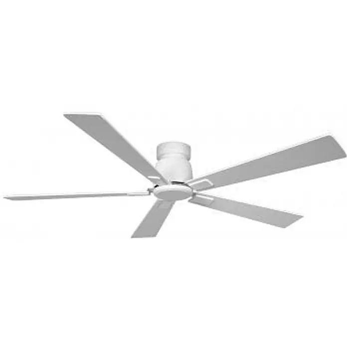 Vam Deckenventilator Energiespar Deckenventilator FACTORY weiß 132 cm - Weiß-Ahorn, 1.320 mm, 31 W - Weißer Deckenventilator mit 5 Blättern zur flachen Montage.