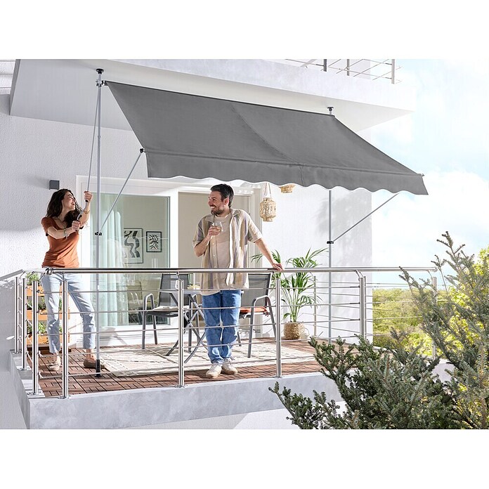 Sunfun Tenda s nosačem  (Siva, Širina: 3 m, Izvlačenje: 1,3 m) | BAUHAUS