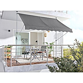 Sunfun Klemmmarkise (Grau, Breite: 3 m, Ausfall: 1,3 m)