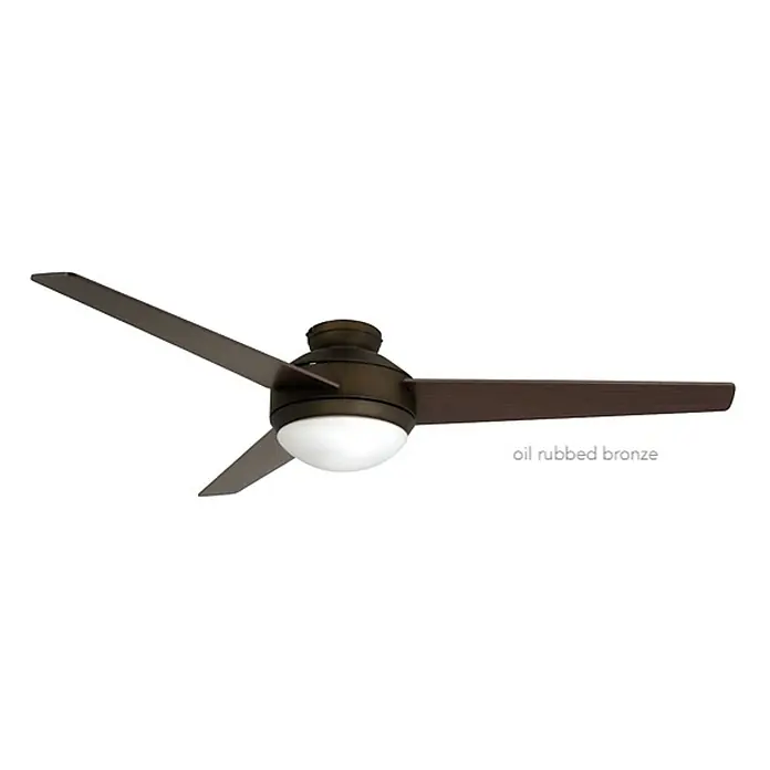 Vam Deckenventilator VEGALIGHT bronze 102 cm - Bronze, 1.020 mm, 46 W - Moderner Deckenventilator aus ölgeriebener Bronze mit 3 Flügeln und integrierter weißer Kugelleuchte.