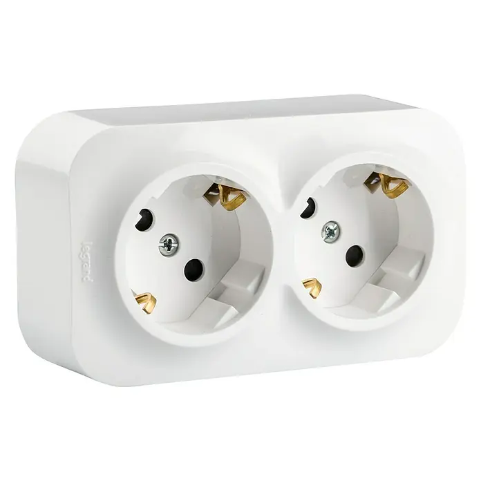 Legrand Forix Enchufe - Blanco, x 2, Plástico, IP21, Instalar - Enchufe doble blanco de Legrand, ideal para uso interior para conectar dos dispositivos simultáneamente. Práctico y seguro.