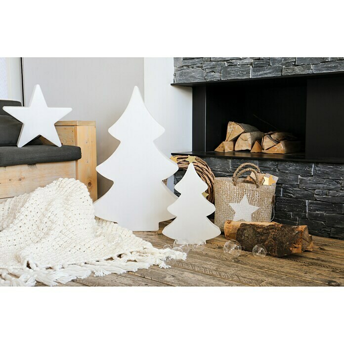 8 Seasons Design Shining LED-Weihnachtsleuchte Tree (6 W, Weiß, L x B x H: 10 x 28 x 40 cm)