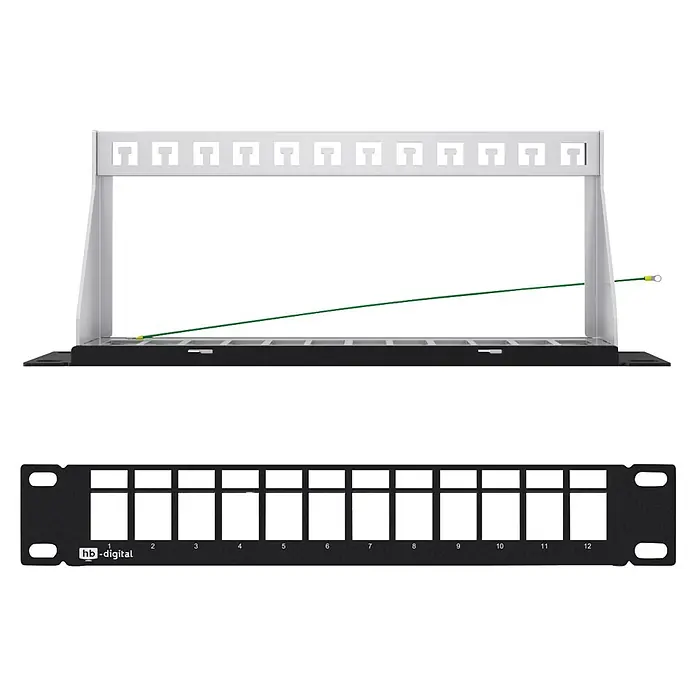 HB-DIGITAL 24x CAT 6a Keystone RJ45-modulebus voor LAN-kabel - GHMT gecertificeerd - 10 Gbit/s tot 500 MHz AWG 22-24 zonder gereedschap LSA volledig afgeschermd, STP-inbouwbus voor patchpaneel en