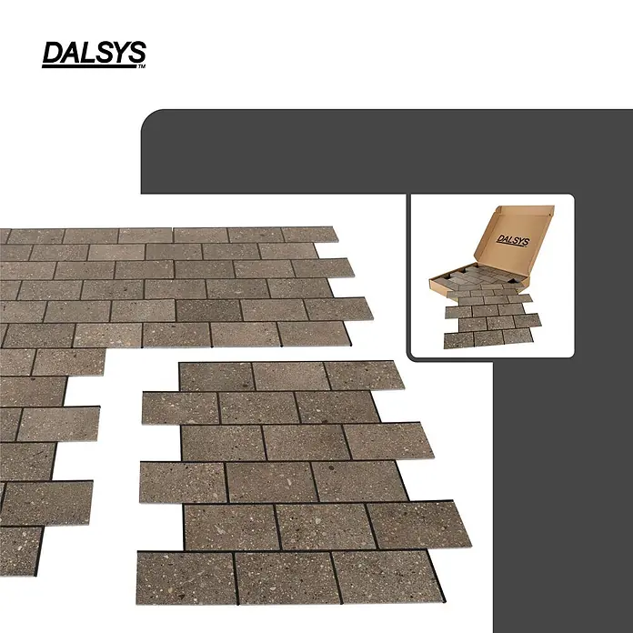 Dalsys Wandfliese 0,87m² Selbstklebende Fliesen Steinoptik 11 Stück Natur Braun - 26,4 x 30,1 cm, Braun - Braungraue DALSYS Selbstklebefliesen in Ziegeloptik, verlegt mit Produktkarton.
