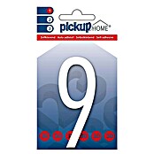 Pickup 3D Home Hausnummer (Höhe: 9 cm, Motiv: 9, Weiß, Kunststoff, Selbstklebend)