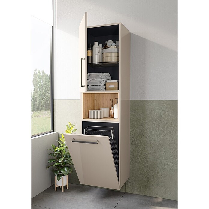 VitrA Bad-Hochschrank Root Flat (B x T x H: 42 x 36 x 155 cm, Sahara Beige, DIN Anschlag: Links) | BAUHAUS