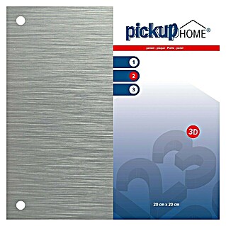 Pickup 3D Home Bord (l x b: 20 x 20 cm, Aluminiumkleurig)