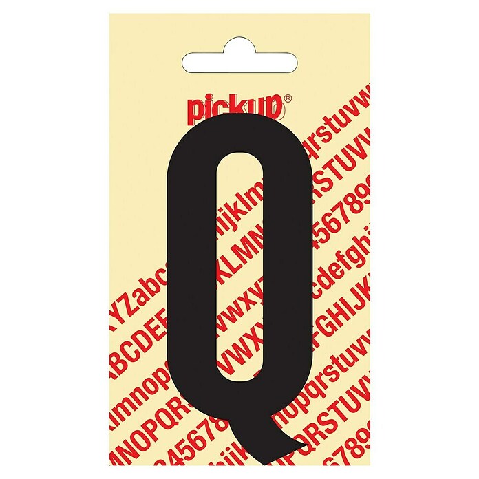 Pickup Sticker (Motief: Q, Zwart, Hoogte: 90 mm)