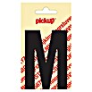 Pickup Etiqueta adhesiva (Motivo: M, Negro, Altura: 90 mm)