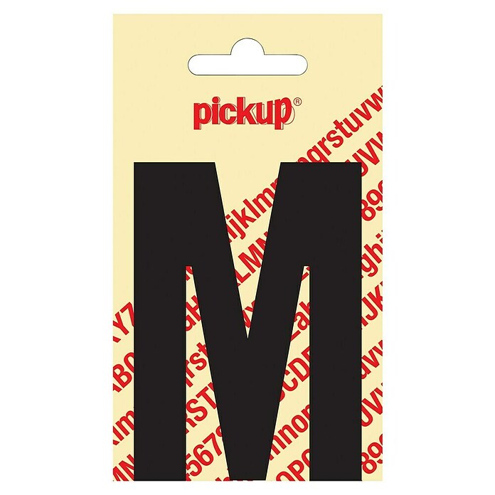 Pickup Sticker (Motief: M, Zwart, Hoogte: 90 mm)