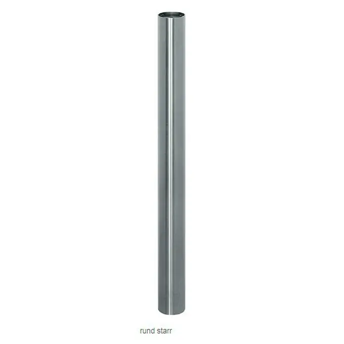 Häfele Möbelfuß - Ø x H: 7,6 x 69 cm, Stahl, Silber - Bild eines einzelnen, zylindrischen, silberfarbenen Möbelfußes.