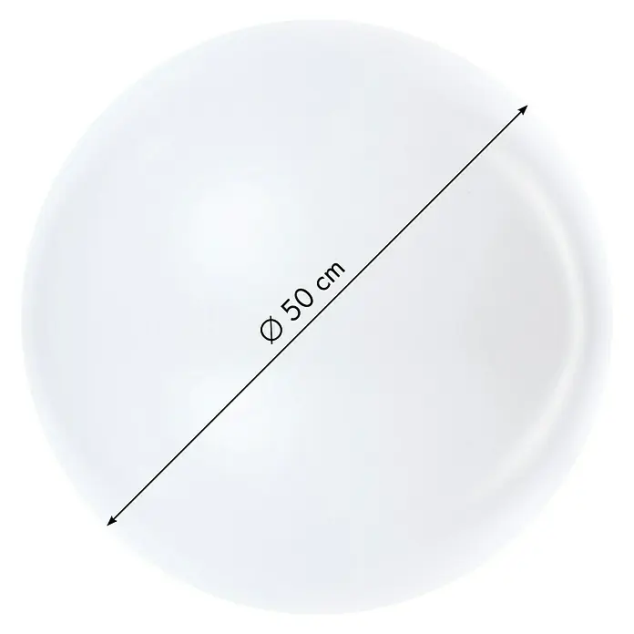 8 Seasons Design Shining Dekoleuchte rund Globe - 9 W, Weiß, Durchmesser: 50 cm - Weiße Keramikplatte mit einem Durchmesser von 50 cm, ideal für den täglichen Gebrauch oder besondere Anlässe.