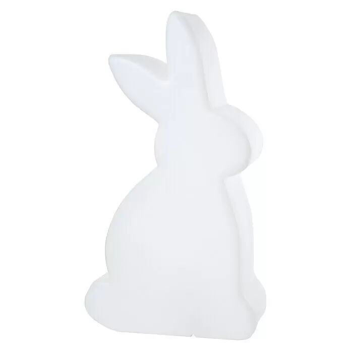 8 Seasons Design Shining LED-Solar-Dekoleuchte Rabbit - Weiß, L x B x H: 16 x 45 x 79 cm - Vorderansicht