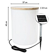 8 Seasons Design Shining LED-Solar-Dekoleuchte Drum (Weiß, L x B x H: 37 x 37 x 45 cm)