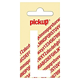 Pickup Etiqueta adhesiva (Motivo: L, Blanco, Altura: 60 mm)