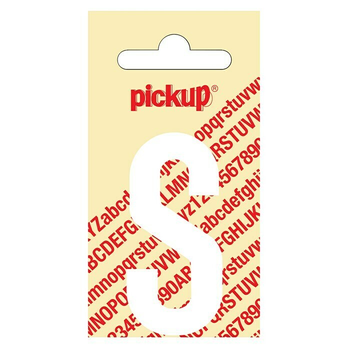 Pickup Sticker (Motief: S, Wit, Hoogte: 60 mm)