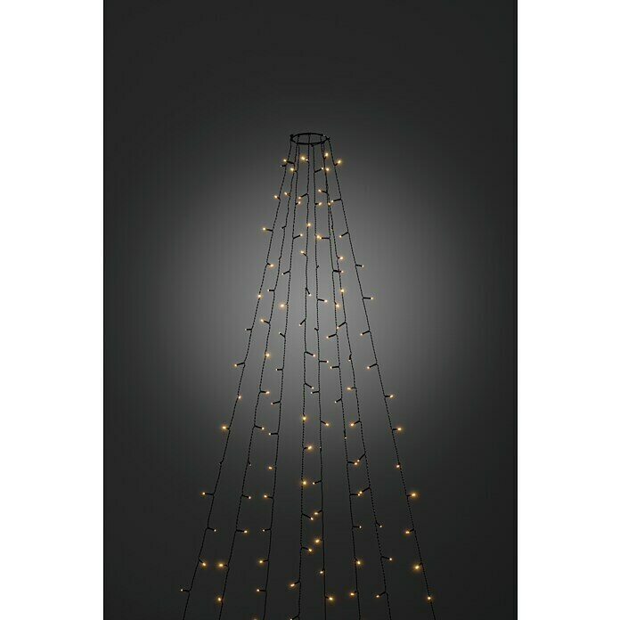 Konstsmide LED-Lichterkette Baummantel mit Ring (Außen, 400-flammig, Länge: 14 m, Schwarz)