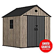 Hoggar Caseta de jardín Oak 050 (Medidas ext. (An x Pr): 223 x 222 cm, Plástico, Marrón/Antracita, 5,02 m²) | BAUHAUS