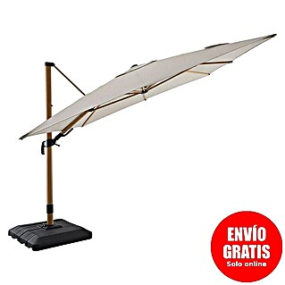 Sunfun Parasol de jardín Capri (Crudo, Dimensiones de la protección (L x An): 300 x 350 cm)