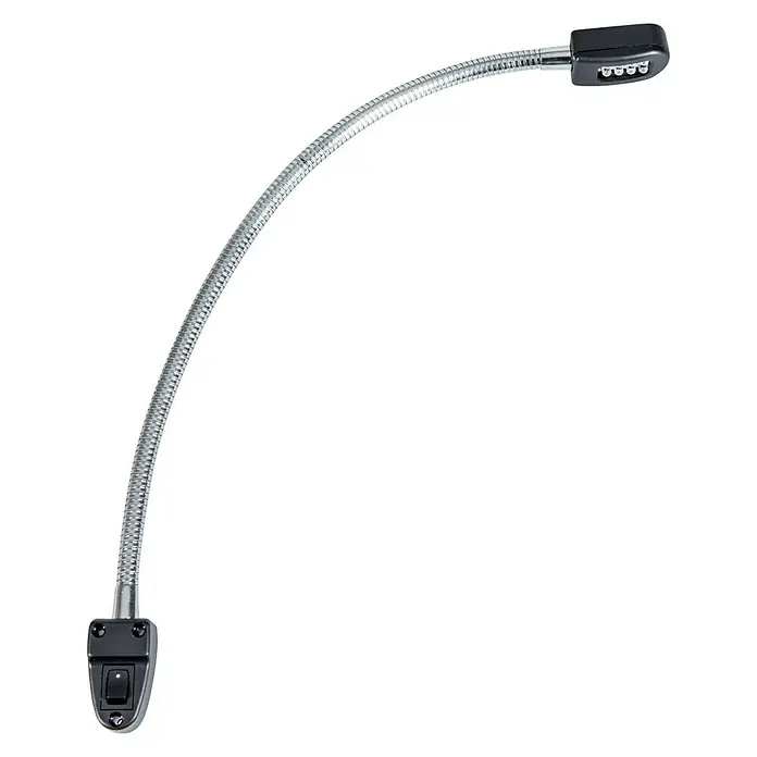 Talamex LED-Leseleuchte - 0,56 W, 12 V, Länge: 510 mm - Flexibles LED-Leselicht mit Schalter und verstellbarem Schwanenhals für optimale Ausleuchtung beim Lesen, Arbeiten oder für Hobby.