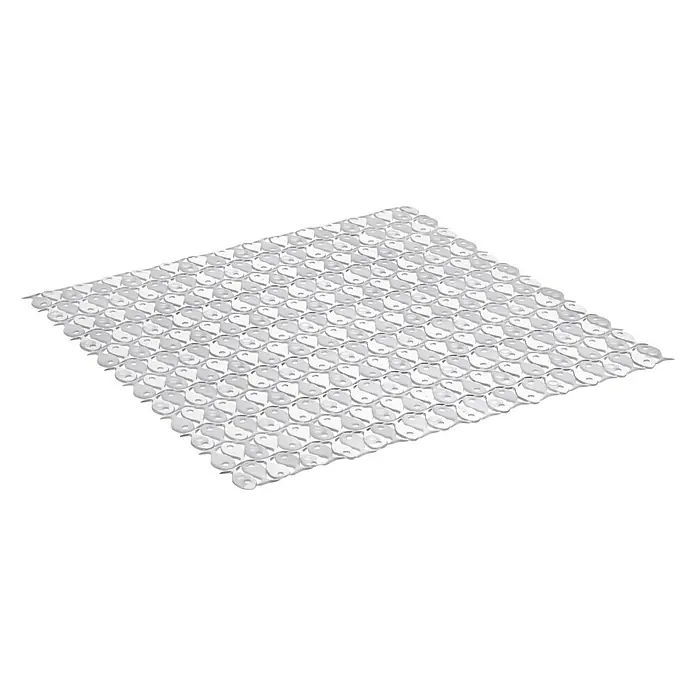 Tatay Antideslizante para bañera - 54 x 54 cm, Blanco - Una alfombra de baño gris con ventosas para una sujeción segura en la bañera. Ideal para prevenir accidentes y resbalones.