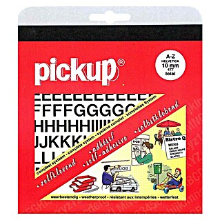 Pickup Sticker (Letters, Zwart, Hoogte: 10 mm)