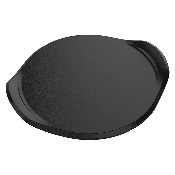 Weber Pizzastein - Durchmesser: 26 cm, Steinzeug - Schwarze Pizzapfanne mit Griffen für einfaches Herausnehmen aus dem Ofen. Ideal für selbstgemachte Pizza.