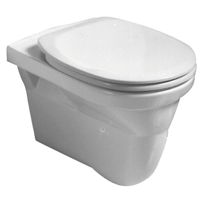 Laufen Object Wand-WC (Ohne WC-Sitz, Ohne Beschichtung, Flachspüler, Weiß)
