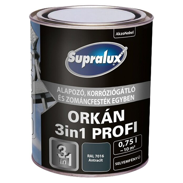 Barvni lak za kovino Orkan Profi 3 v 1  (Antracit, 0,75 l, RAL 7016) | 5966 - KH-Seidenmattlacke farbig | HADL - Lacke | HAD - Farben | HA - Farben | H - Innendeko/Farben | BAUHAUS