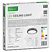 Green Tech LED okrogla stropna svetilka  (24 W, Ø x V: 30 x 5,5 cm, Črna) | 3087 - Outddor Wandstrahler | CAJA - Outdoorleuchten Hochvolt | CAJ - Outdoorleuchten | CA - Beleuchtung | C - Elektro | BAUHAUS