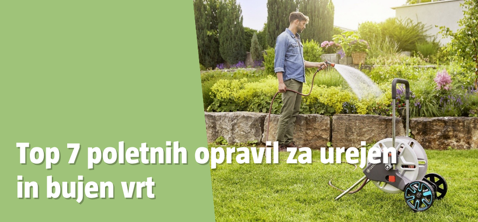 Učinkovito zalivanje poletnega vrta.