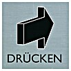 Pickup Aufkleber (Motiv: Drücken, L x B: 80 x 80 mm)